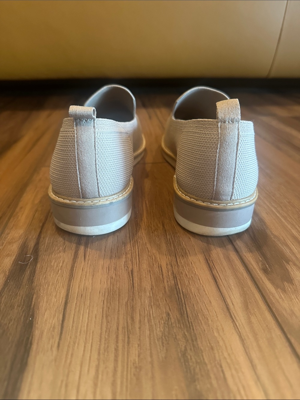 Women’s Slip-On Knit Casual Shoes in Beige - Picture 4 of 5